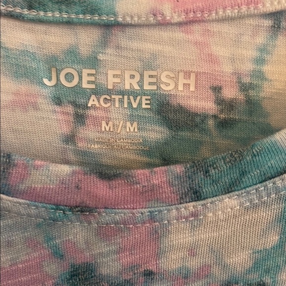 Joe Fresh Blue and Pink Sleeveless Muscle Tee - Picture 2 of 3